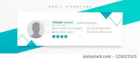 corporate email signature card template in minimal style corporate email signature card template in minimal style 128023323