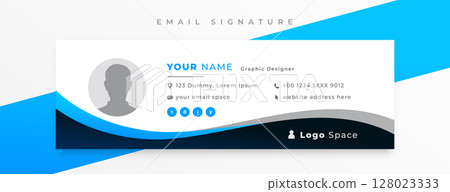 modern email signature and personal mail footer template design 128023333