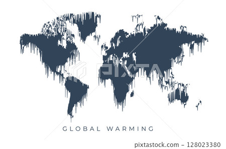 isolated world map in global warming concept template design isolated world map in global warming concept template design 128023380