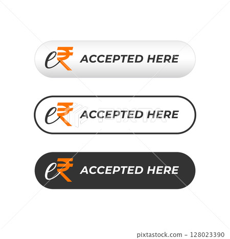 erupee or e-rupi accepted here buttons set of three erupee or e-rupi accepted here buttons set of three 128023390