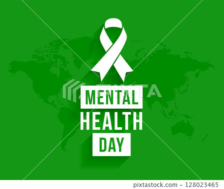 international mental health map background with ribbon design international mental health map background with ribbon design 128023465