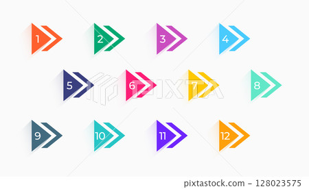 3d style colorful bullet points background with numerical digit 128023575