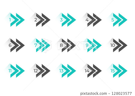 3d style bullet points element in collection 128023577