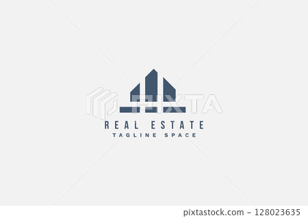 creative real estate logotype in modern concept 128023635