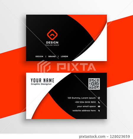 stylish and abstract corporate identity card layout a office stationery 128023659