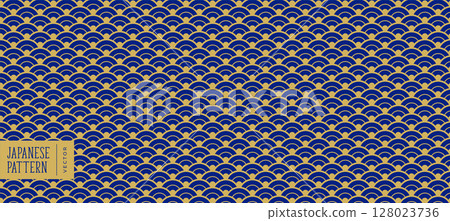 repeated japanese pattern banner with cultural textile texture repeated japanese pattern banner with cultural textile texture 128023736
