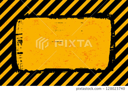 hazardous caution alert yellow background with blank space 128023740