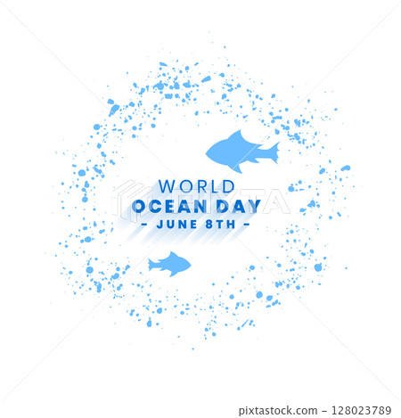 beautiful 8th june world ocean day event background design beautiful 8th june world ocean day event background design 128023789