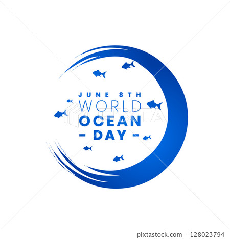 modern international ocean day background with eco friendly concept modern international ocean day background with eco friendly concept 128023794