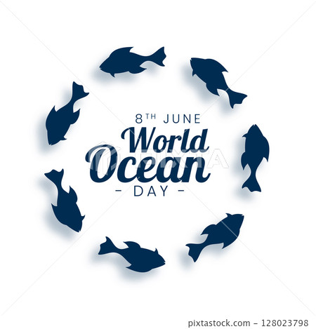 world ocean day event poster to protect underwater marine life 128023798