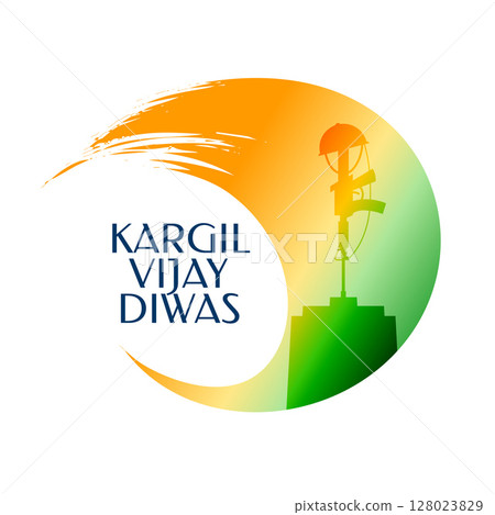 kargil vijay diwas background with grungy tricolor flag 128023829