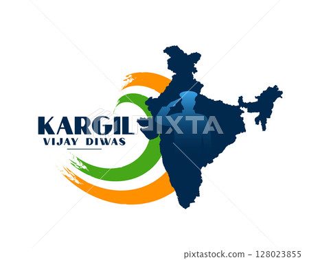 26th july kargil vijay diwas celebration background with indian map 26th july kargil vijay diwas celebration background with indian map 128023855