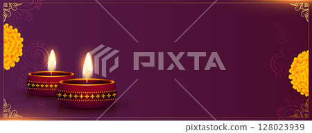 decorative festival banner with text space for diwali season decorative festival banner with text space for diwali season 128023939