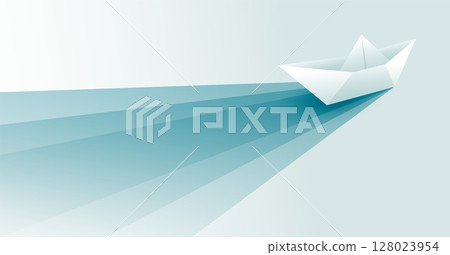 origami style leader boat represent the art of decision making origami style leader boat represent the art of decision making 128023954
