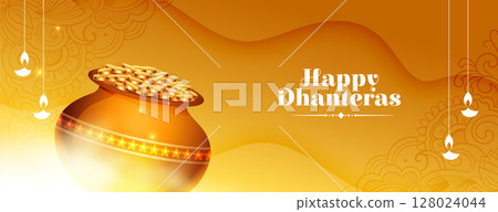 happy dhanteras spiritual banner welcoming wealth and prosperity happy dhanteras spiritual banner welcoming wealth and prosperity 128024044
