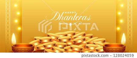 decorative and premium happy dhanteras festival banner for worship and wealth decorative and premium happy dhanteras festival banner for worship and wealth 128024059