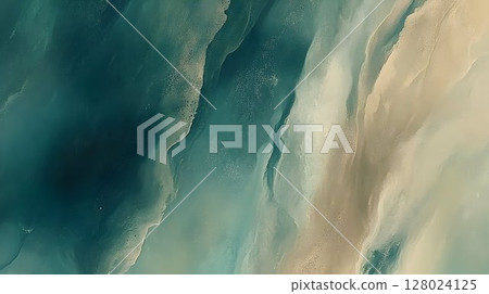 Abstract teal beige blurred vertical lines background texture 128024125