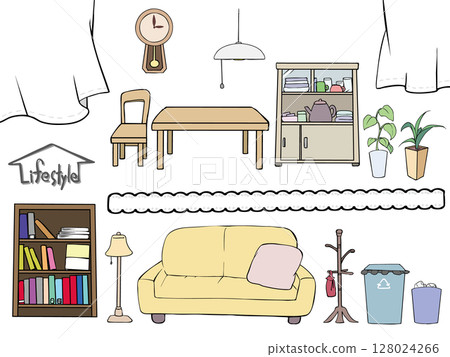 Living furniture material set 128024266