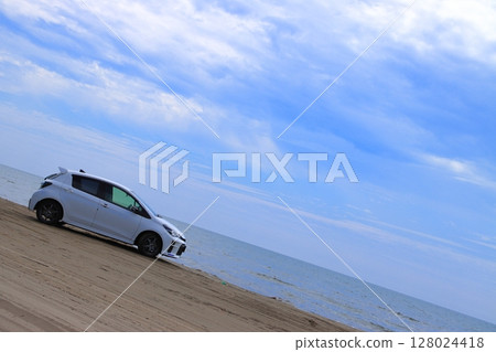 Car and sea scenery Car and sea scenery 128024418