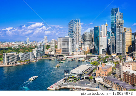 Sydney Circular Quay and City Centre skyscrapers Sydney Circular Quay and City Centre skyscrapers 128024978