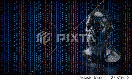 The Human Bust Ana AGI for Technology concept 3d rendering. 128025600