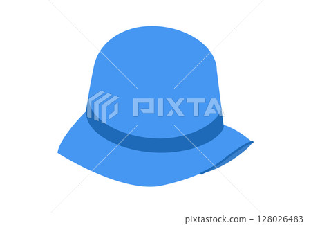 Cloche Hat with Band. Summer Head Fashion accessory cap with narrow brim clothing technical illustration. Cloche Hat with Band. Summer Head Fashion accessory cap with narrow brim clothing technical illustration. 128026483
