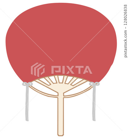 Simple fan illustration, red 128026838