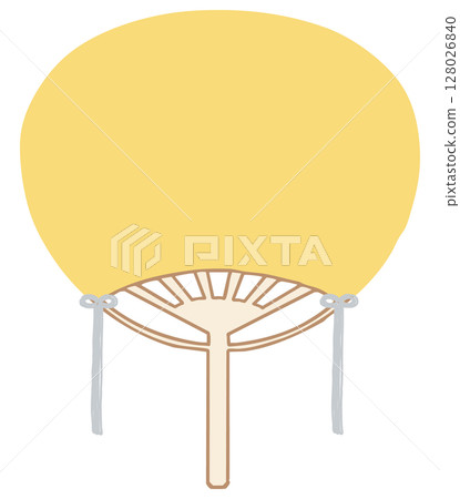 Simple fan illustration yellow 128026840