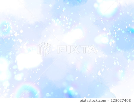 彩虹色的光和光粒子背景 128027408
