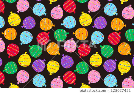 彩色水氣球，黑色 128027431