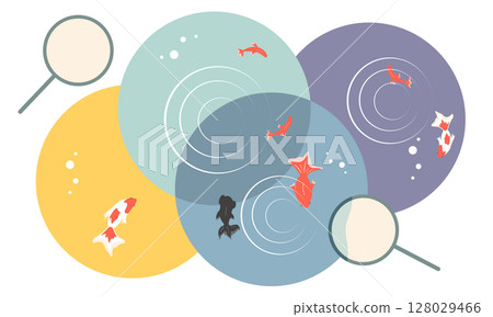 金魚舀插圖素材 128029466