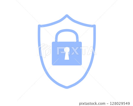 Security icon simple blue 128029549