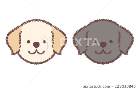 Labrador retriever icon set of 2 128030846