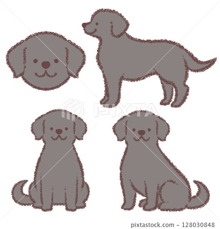 Black labrador retriever variation set 128030848