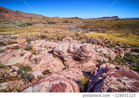 Red Rock Canyon Sandstone Layers Grand Staircase Trail Eye-Level View 128031125