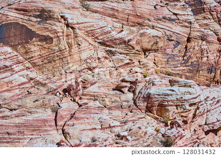 Kraft Mountain Sedimentary Rock Layers Nevada Eye-Level View Kraft Mountain Sedimentary Rock Layers Nevada Eye-Level View 128031432