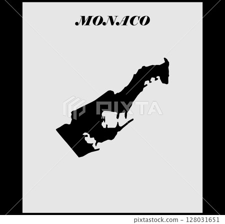 Monaco country map vectors illustration 128031651