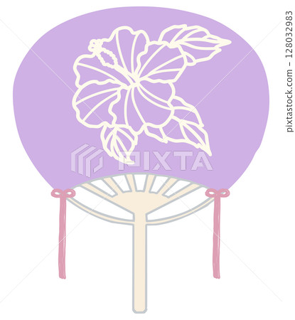 簡單的扇子插圖,芙蓉紫 簡單的扇子插圖,芙蓉紫 128032983