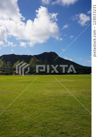 從夏威夷卡皮奧拉尼公園看到的鑽石頭山 從夏威夷卡皮奧拉尼公園看到的鑽石頭山 128033231