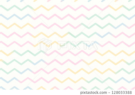 Pastel zigzag pattern on white background 128033388