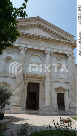 White historical church of San Nicolo in Verona. White historical church of San Nicolo in Verona. 128033642