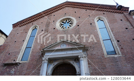 The Santa Maria della Scala church is a religious building in the historical center in Verona. 128033644