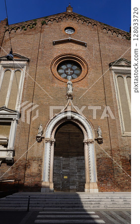 Santa Eufemia church facade in Verona, Italy Santa Eufemia church facade in Verona, Italy 128033720