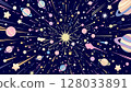 空間爆炸背景圖向量 128033891