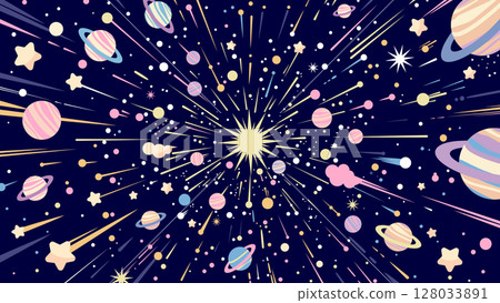 Space Explosion Background Illustration Vector 128033891