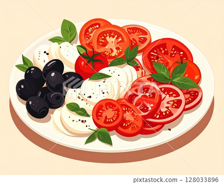 開胃菜簡單插圖 128033896