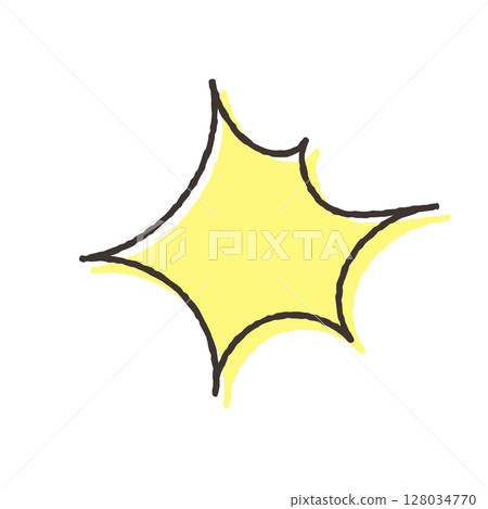 Speech bubble material: Impact mark of collision Speech bubble material: Impact mark of collision 128034770