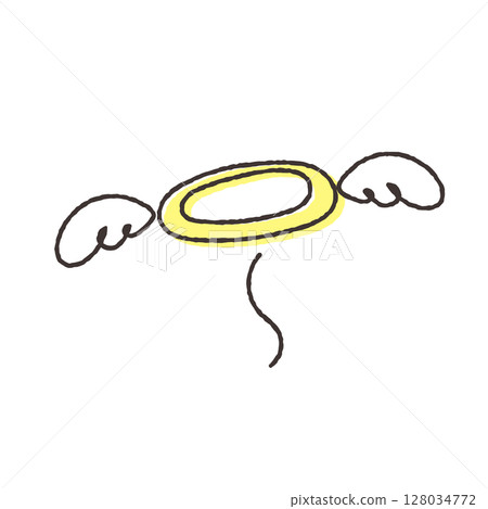 簡單的手繪天使標記 簡單的手繪天使標記 128034772