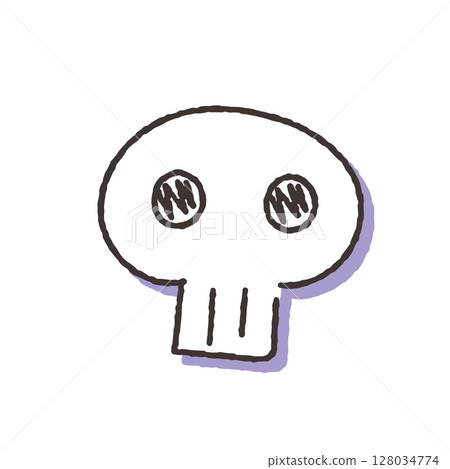 手繪簡單骷髏標記 128034774