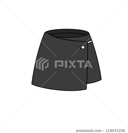 A black skirt with a button on the side 128035208